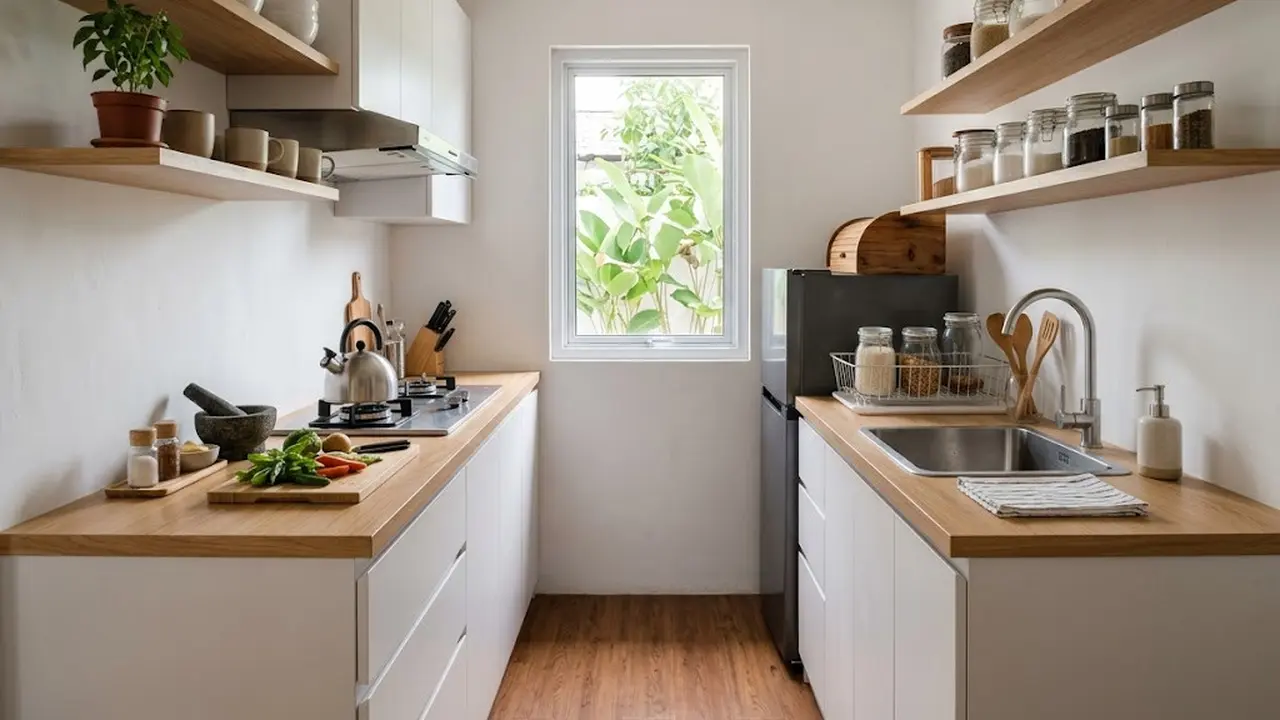 Model dapur skandinavia untuk rumah kecil