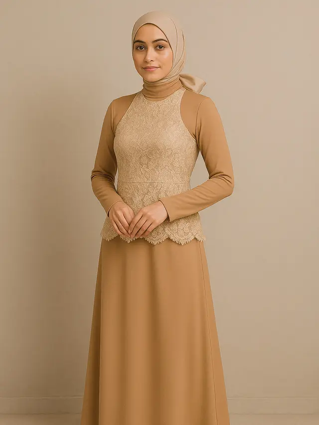 Outer Brokat tanpa Lengan untuk Gamis, Praktis dan Hasilnya Mewah (Foto: ChatGPT)