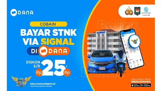 Cobain Bayar STNK via Signal di DANA.