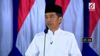Calon Presiden nomor urut 01 Jokowi dalam Debat Kelima Pilpres 2019. (Liputan6.com)