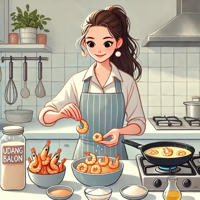 Cara Membuat Udang Balon