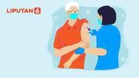 Banner Infografis Vaksinasi Covid-19 untuk Lansia di Atas 60 Tahun Dimulai. (Liputan6.com/Abdillah)
