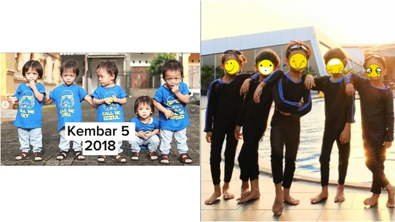 Viral Tahun 2016, Ini 6 Potret Transformasi Bayi Kembar Lima yang Ultah ke-8