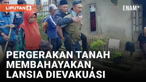 VIDEO: Proses Evakuasi Lansia Akibat Pergerakan Tanah di Bandung