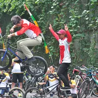 Atraksi rider BMX kelas dunia di ulang tahun ke-7 Grand Mercure Jakarta Harmoni (Dok. Grand Mercure Jakarta Harmoni)