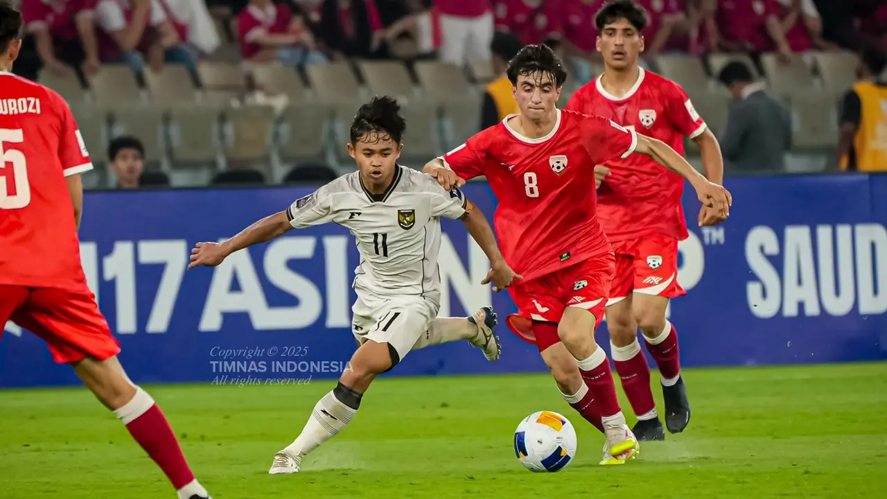 Fandi Ahmad Muzaki - Timnas Afganistan U-17 Vs Timnas Indonesia U-17 di Piala Asia U-17 2025