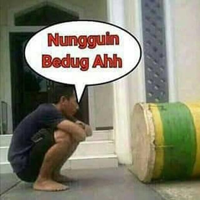 meme nunggu bedug maghrib