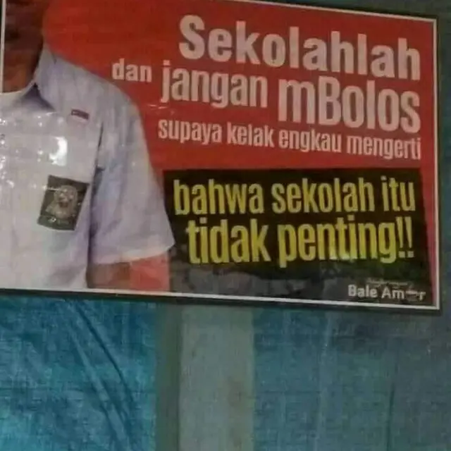 6 Spanduk di Sekolah Berisi Larangan Ini Kocak, Bikin Siswa Tepuk Jidat