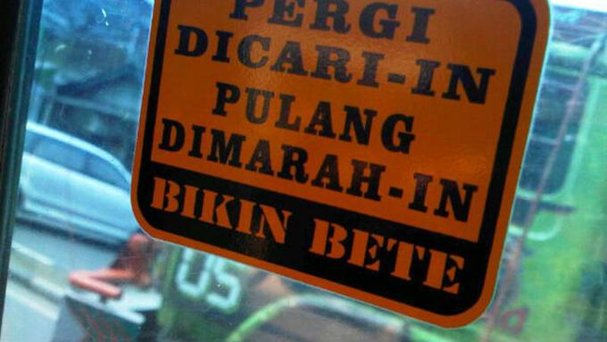 20 Stiker Kendaraan Umum Ini Bikin Lupa Kalau Lagi Jomblo ...