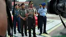 Kapolri Jenderal Sutarman dan beberapa petinggi Polri dan TNI juga hadir dalam apel ini, Jakarta, (16/10/14). (Liputan6.com/Johan Tallo)