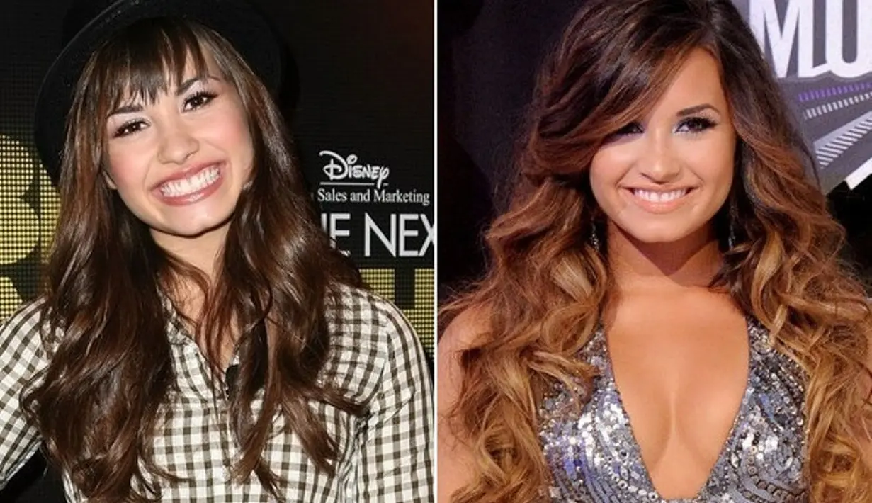 Demi Lovato mempertahankan image femininnya dari dulu hingga kini. Namun Demi kini lebih berani tampil terbuka. (Zimbio)