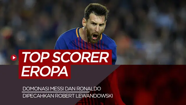 Top dcorer Eropa 1 dekade terakhir yang didominasi Cristiano Ronaldo dan Lionel Messi.