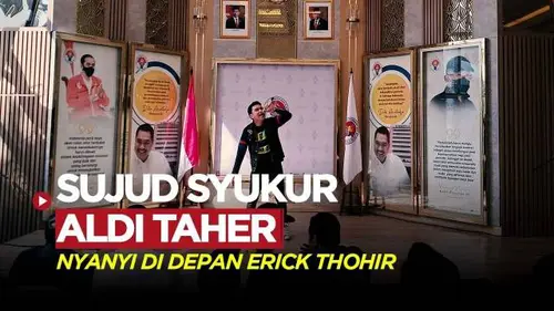 VIDEO: Nyanyi Lagu Bertema Piala Dunia U-17 di Depan Erick Thohir dan Menpora, Aldi Taher Sujud Syukur