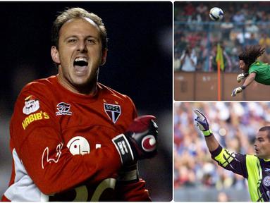 Tugas besar seorang kiper adalah untuk tidak kebobolan dalam suatu pertandingan. Namun, selain menjaga gawang, ada beberapa kiper yang ikut membantu para striker dan mencetak gol dari kaki-kaki mereka. Berikut kiper yang jago mencetak gol dalam pertandingan. (kolase foto AFP)