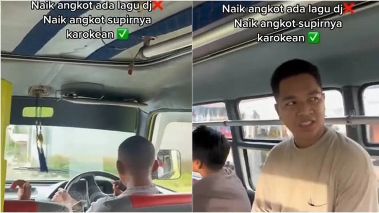 Sambil Karaokean, Aksi Sopir Angkot Hibur Penumpang Selama Perjalanan Ini Kocak