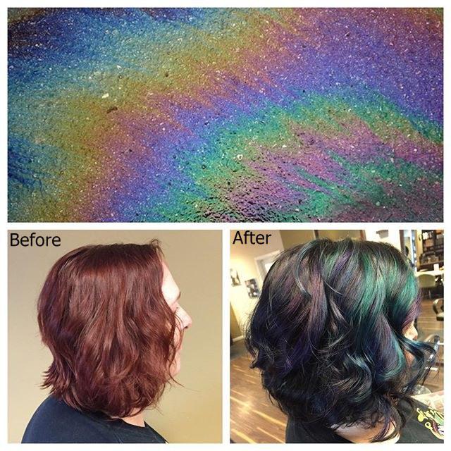 Oil Slick Hair Tren Rambut  Warna  Warni  Yang Bikin Mupeng 