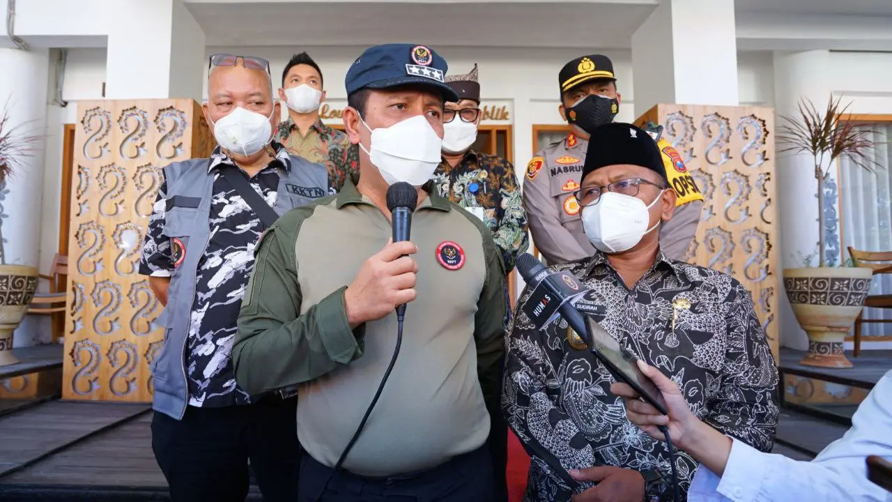 Kepala BNPT Komjen Pol Boy Rafli Amar saat berkunjung ke Kabupaten Banyuwangi, Kamis (26/8/2021). (Dian Kurniawan/Liputan6.com)