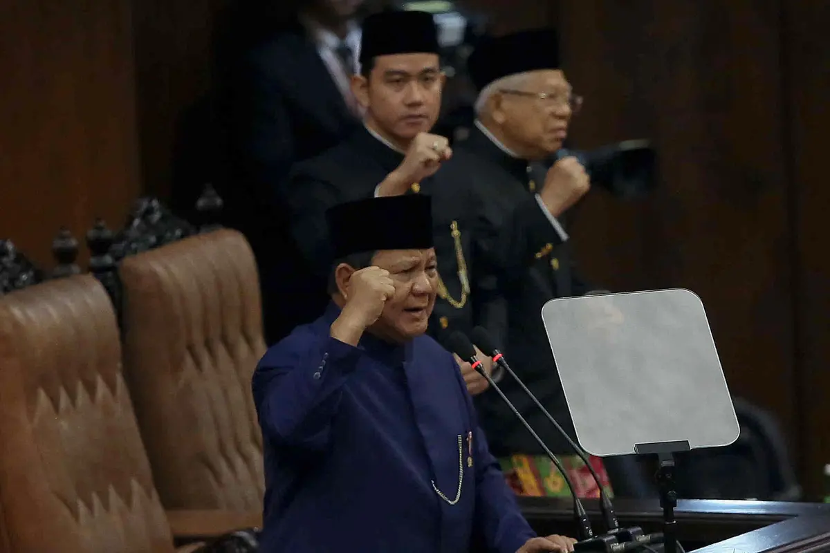 Usai Dilantik Menjadi Presiden, Prabowo Subianto Sampaikan Pidato Pertamanya di Depan Sidang Paripurna MPR RI