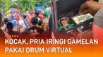 Kecanggihan teknologi itu dimanfaatkan seorang pria untuk iringi acara hajatan.