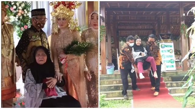 Momen Nenek Datang ke Pernikahan Cucunya Demi Berfoto Bersama Ini Bikin Haru