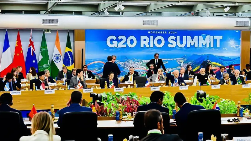 Konferensi Tingkat Tinggi G20 Brasil. KTT G20 Brasil diselenggarakan pada 18-19 November 2024 di Museum of Modern Art, Rio de Janeiro. (Dok Kemenko Perekonomian)