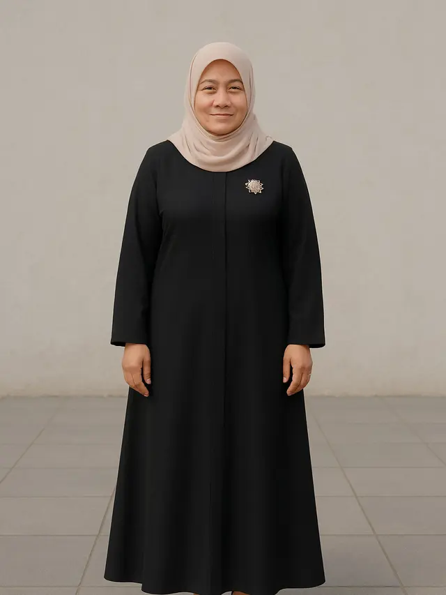 Model Gamis Hitam untuk Usia 40an/Meta AI