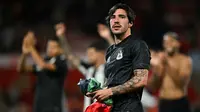 Gelandang Newcastle United, Sandro Tonali, kembali merumput setelah lebih dari setahun absen karena larangan bertanding menyusul keterlibatannya dengan perjudian. (Paul ELLIS / AFP)