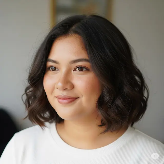 Wavy Lob (Long Bob Bergelombang)