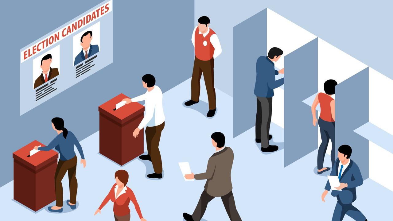 Ilustrasi pemilu, pemilihan, vote