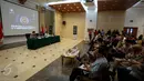 Suasana konferensi pers terkait pelaksanaan acara simposium Cyber Security di Gedung Serbaguna Menkominfo, Jakarta, Kamis (28/5/2015). (Liputan6.com/Faizal Fanani)