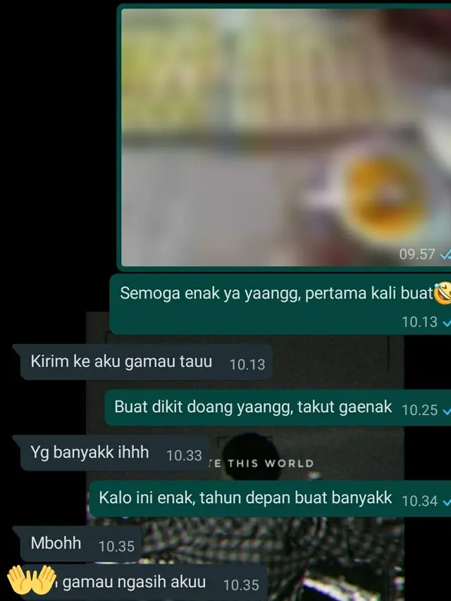 6 Potret Chat Reaksi Pacar saat Pamer Masakan Ini Responnya Bikin Gemas