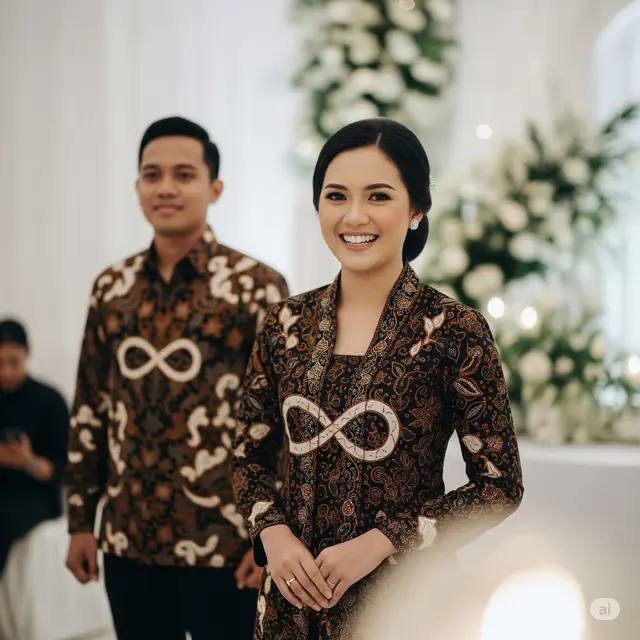 Model Batik Couple Wanita untuk Acara Pernikahan. Foto: Gemini