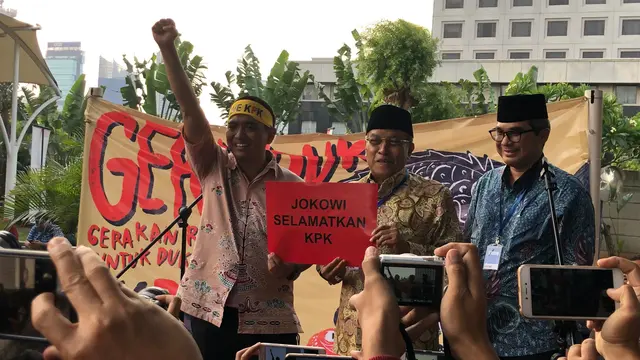Ketua Umum PBNU Said Aqil Siraj di gedung KPK, Jumat (30/8/2019).
