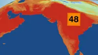 Gelombang panas melanda beberapa wilayah di India, suhunya mencapai 48 derajat Celcius (118 Farenheit).