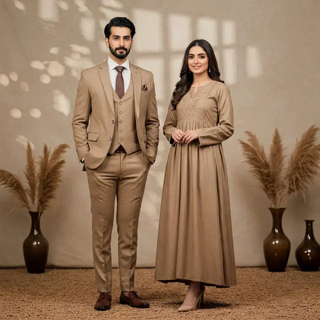 8 Inspirasi Baju Sarimbit Warna Cokelat Terbaru 2025, Tampil Serasi dan Elegan