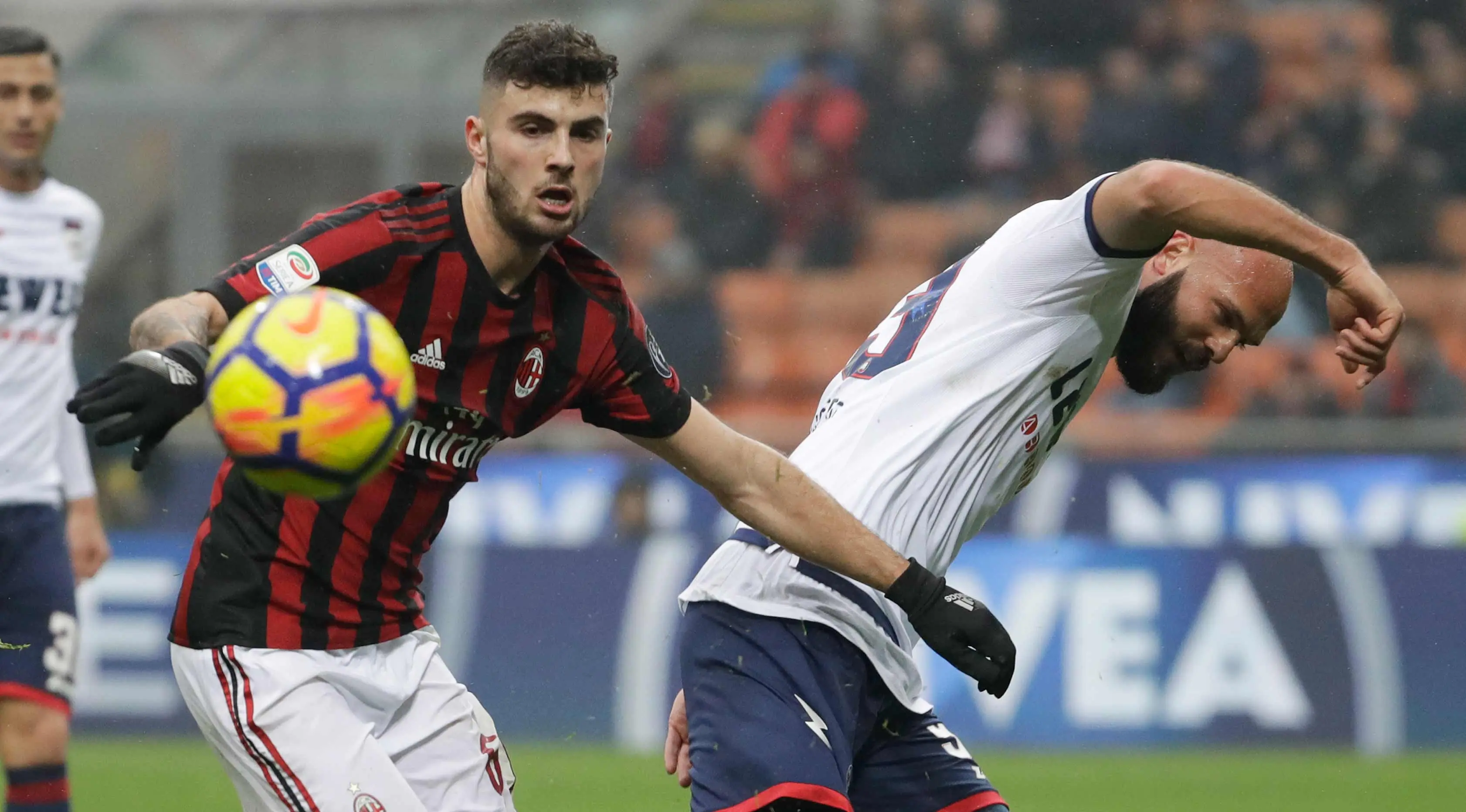 Penyerang AC Milan, Patrick Cutrone (AP Photo/Luca Bruno)