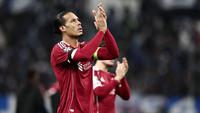 Bek Liverpool, Virgil van Dijk, usai membela The Reds di Liga Champions. (Thibaud MORITZ / AFP)