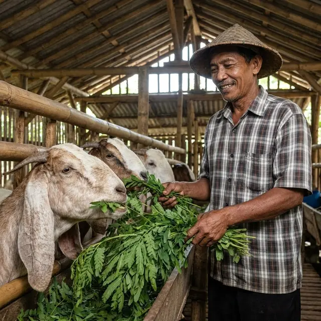 Pakan Hijauan Paling Kaya Protein untuk Kambing