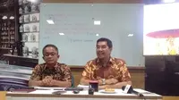 Ketua dan Sekjen Ikatan Apoteker Indonesia dalam temu media World Pharmaciest Day pada Senin (25/9/2017).