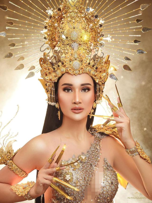 6 Pesona Bella Aprilia Pakai Kostum Nasional untuk Miss Intercontinental 2020, Menawan