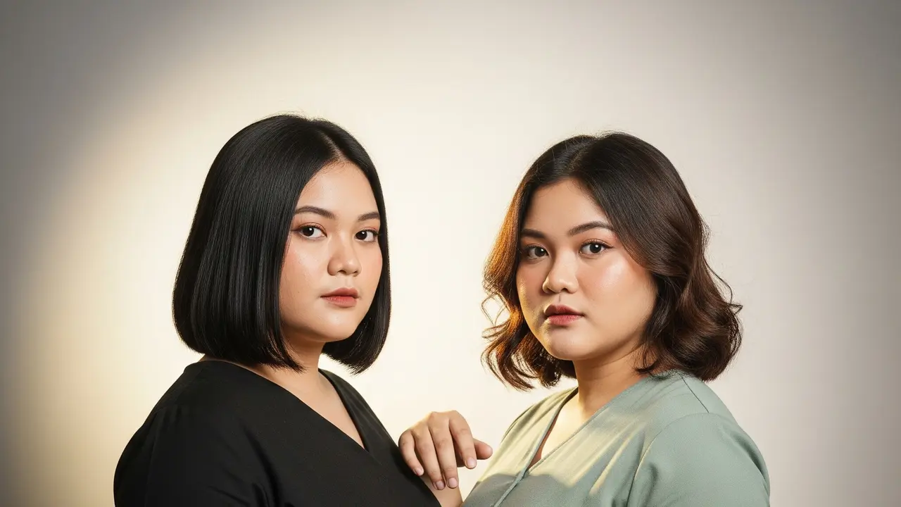 6 Model Rambut Wanita Gemuk dengan Wajah Khas Indonesia yang Sedang Tren, Auto Tirus!