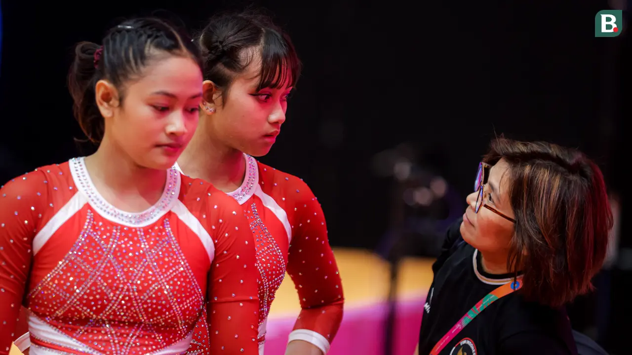 Foto: Debut Maksimal Tim Senam Putri Indonesia di Kejuaraan Dunia Gimnastik 2025, Pelatih Beri Pujian