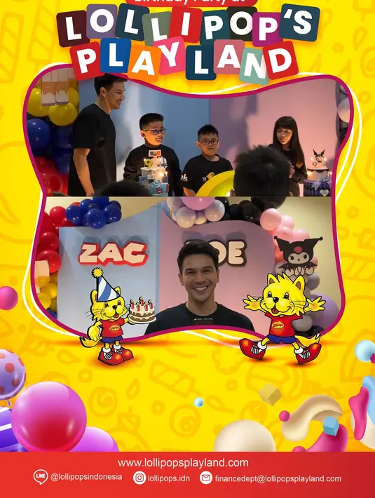Acara digelar meriah di Senayan City Mall dengan dihadiri banyak teman-teman dari Zac dan Zoe. 
 [Instagram/ijonkfrizzy]