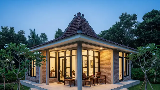 Inspirasi Rumah Kecil dengan Teras Keliling ala Rumah Jawa