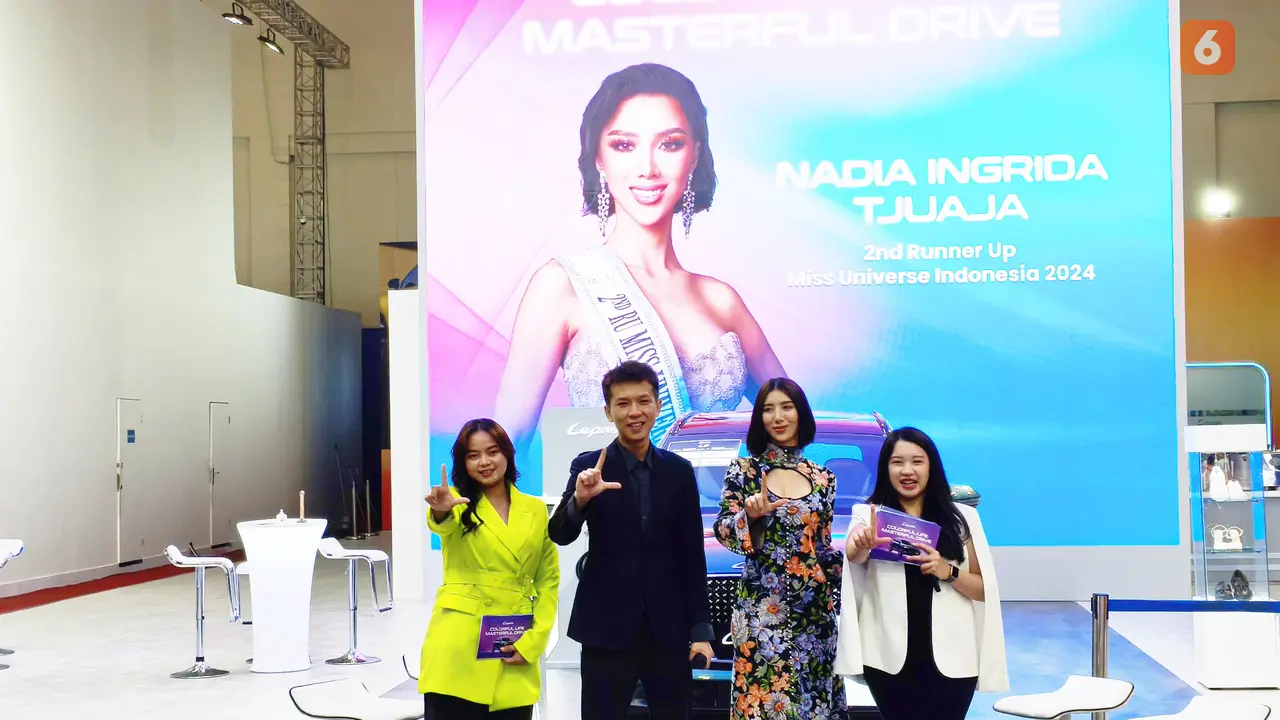 Talkshow bertajuk “Colorful Life, Masterful Drive” yang menghadirkan Runner-Up Miss Universe Indonesia 2024, Nadia Tjoa (Liputan6.com/Muhamad Ridwan)