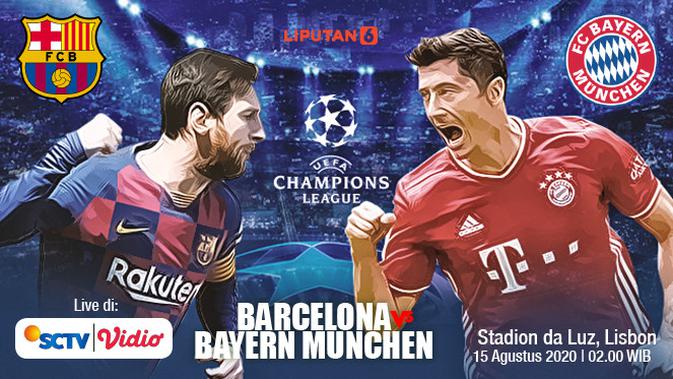 Infografis jelang duel seru Barcelona Vs Munchen di perempat final Liga Champions (Liputan6.com/Abdillah)