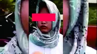Video viral remaja putri memaki polisi yang menilangnya. (Foto: Liputan6.com/Facebook/Muhamad Ridlo)