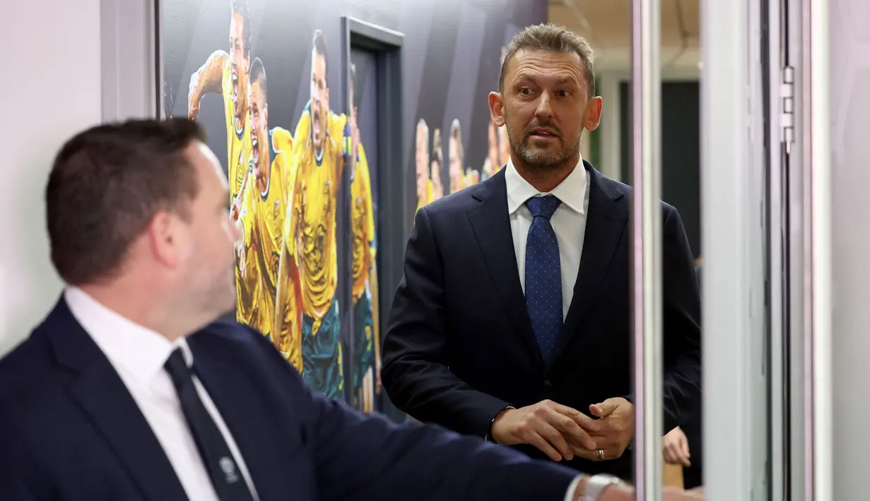 Federasi sepak bola Australia resmi menunjuk Tony Popovic, sebagai pelatih Timnas Australia yang baru pada Senin 23 September 2024. (DAVID GRAY/AFP)