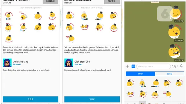 Stiker Ramadan BBM