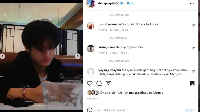 Don Aubrey Daisuke anak Della Puspita (Foto: Instagram dellapuspita00)